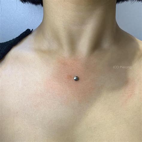 dermal piercing chest